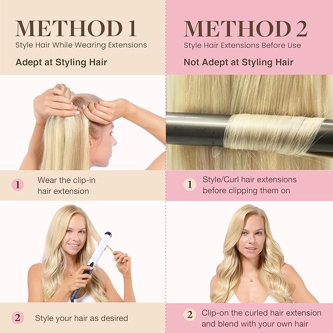GOO GOO Clip in Hair Extensions Real Human Hair, Remy Human Hair Extensions Clip ins for Women, Natural Human Hair, 24inch 120g 7Pcs, 60A Platinum Blonde