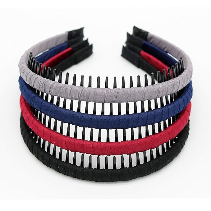 Comfy headbands for women fashion short hair band teeth hair headband comb Hair Hoop Hairbands Non-slip Hair Accessories for Womens/Girl Not easy to break(4 color)