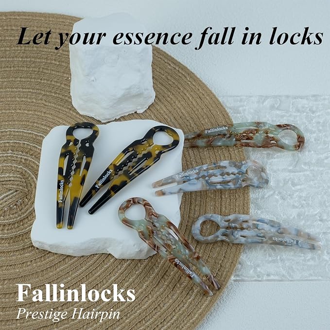 6 Pack Prestige Hair Pins for Women, 3.15" Medium French Hair Pins for Thin & Thick Hair, Curved Anti-Slip Design for Better Hold, Perfect Holiday Gift for Her