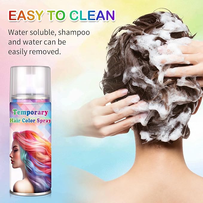 Gold Hair Spray Color Temporary Kids,Natural Washable Temporary Hair Dye for Halloween,Christmas Cosplay Party,120ML (Gold)