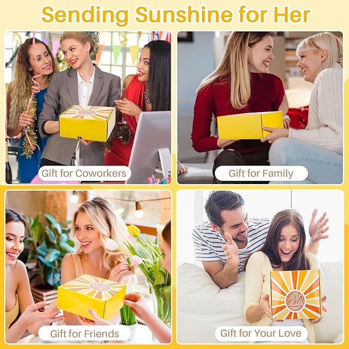 Gift Baskets for Women, Unique Birthday Gifts for Women,Get Well Soon Gift Basket,Christmas Gifts, Care Package Sending Sunshine Box Thinking of You for Mom Wife Sister Best Friends Teen Girls