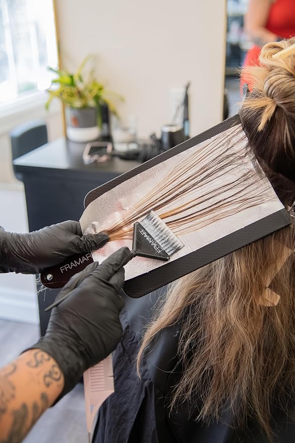 FRAMAR Extra Large Balayage Board - Extra Large Surface For Highlights, Highlighting Board, Foil Board, Hair Salon Supplies, Textured Surface For Enhanced Precision - Black