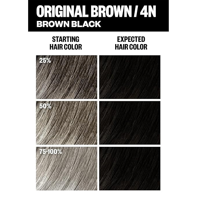 IGK Permanent Hair Dye Color Kit | 4N Original Brown - Brown Black | 100% Gray Color Coverage + Strengthen + Shine | Ammonia Free