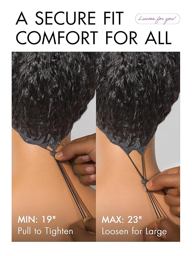 LUVME HAIR 5X5 Kinky Curly 200% Human Hair Wigs Glueless Lace Front 16 Inches Pre Cut Plucked Hd Lace Wig Ready To Go Natural Color Flexi-Fit Drawstring Cap Bleached Knots Black Wigs