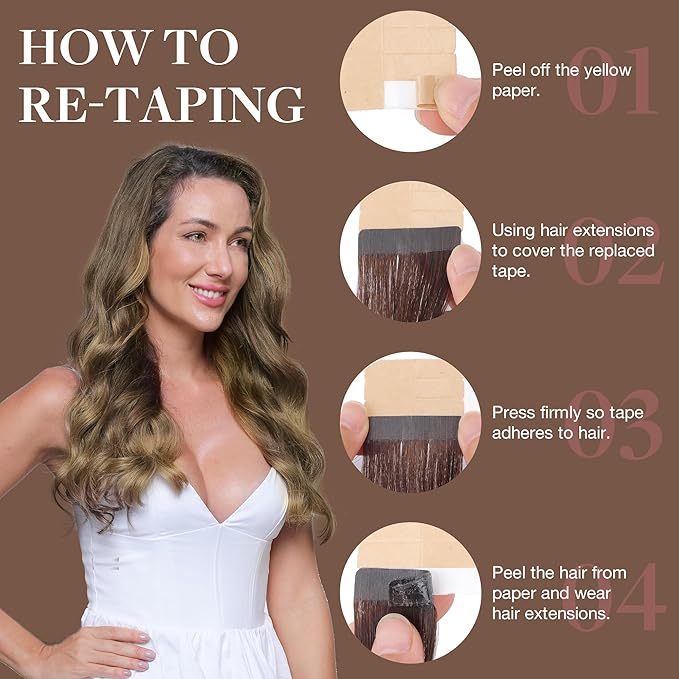 GOO GOO Tape in Hair Extensions Human Hair, R7/60F Rooted Ash Blonde with Frosted Highlights, 16inch 50g 20pcs, Skin Weft Seamless Invisible, Silky Straight with Thick Ends, Remy Human Hair
