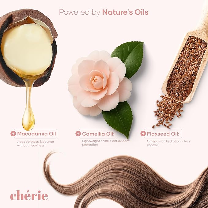 Leave In Conditioner Spray with Macadamia, Flaxseed & Camellia Oil - Lightweight Hair Detangler Spray & Leave In Conditioner for Fine Hair Care for Women & Men - 8.45 fl oz
