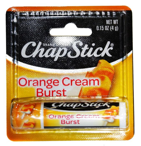 Chapstick (1) Stick Orange Cream Burst Flavored Lip Balm Lip Care Carded 0.15 oz