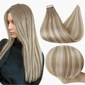 Full Shine Tape in Hair Extensions 20Inch Tape in Hair Extensions Human Hair Color 19/8/60 Balayage Tape in Extensions Double Sided Tapes in for Women 50Gram Seamless Hair Extensions Tape in 20Pcs