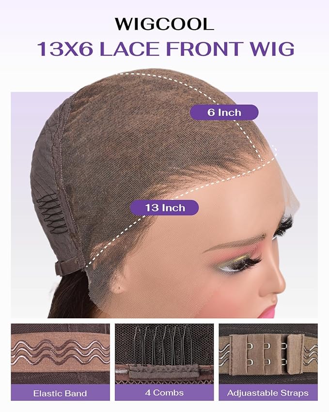 13x6 SKINLIKE Real HD Lace Frontal Wig, 180% Density Ultra-fitted 0.10mm Thin Invisible HD Lace Wig Pre-plucked Hairline Bleached Knots Virgin Human Hair Wigs Body Wave 26Inch