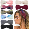 Huachi Boho Headbands for Women - Tie Dye Soft Elastic Turban Hair Wraps, Summer Hair Accessories for Girls