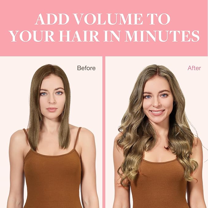 GOO GOO Clip in Hair Extensions Real Human Hair, Remy Human Hair Extensions Clip ins for Women, Natural Human Hair, 20inch 120g 7Pcs, 7 Bronde