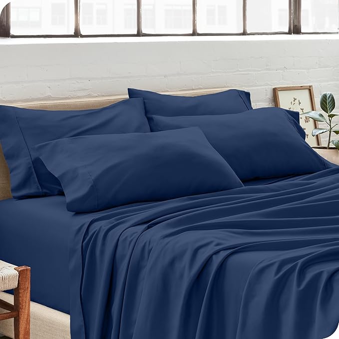 Bare Home Microfiber King Size Pillowcases - Dark Blue, 4 Pack, 20x40