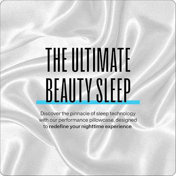 Dream Recovery Performance Silk Pillow Case with Zipper - 100% Silver Mulberry Silk Pillowcase for Hair and Skin - Naturally Cooling and Moisturizing - King Size - Bone