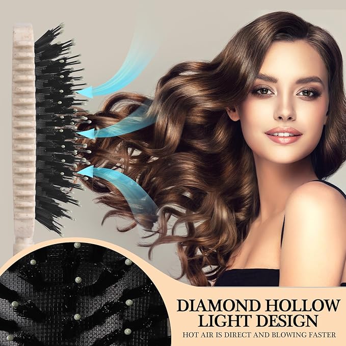 Curly Hair Brush Defining, Volume Curl Defining Brush for Effortlessly Detangling Shaping and Styling Men's Women's Curls, Waves & Coils, Curly Hair Products, Reduce Frizz, Beige 1PC
