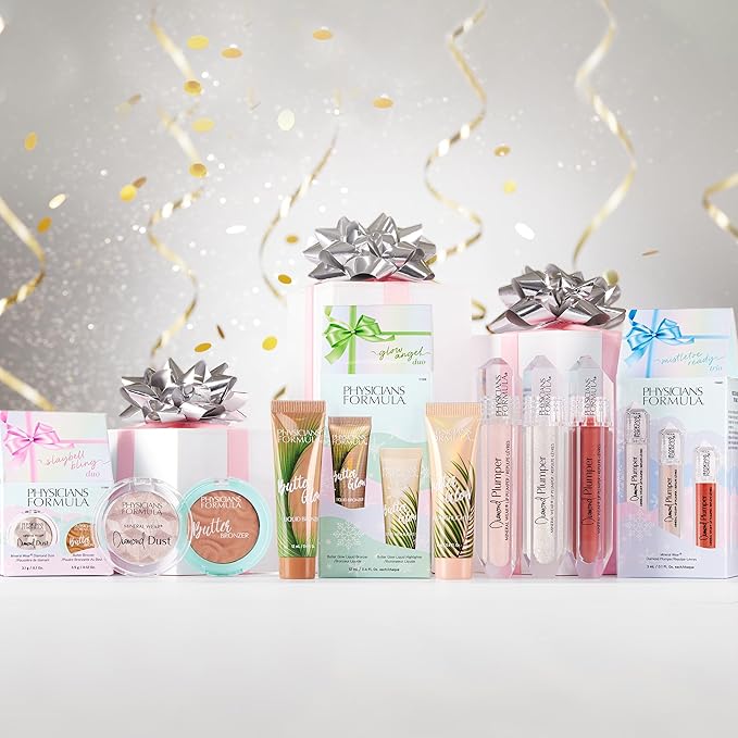 Physicians Formula Slaybell Bling Duo - Butter Bronzer & Diamond Dust Holiday Gift Set, Murumuru Butter Infused for a Radiant Glow, Cruelty Free & Vegan
