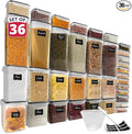 Reli. Airtight Food Storage Containers with Lids (36 Sets) | Kitchen Organizers and Storage Pantry Organizers | BPA Free Plastic Food Containers | Ultra Variety Pack w/Measuring Cup, 42 Labels, Pen