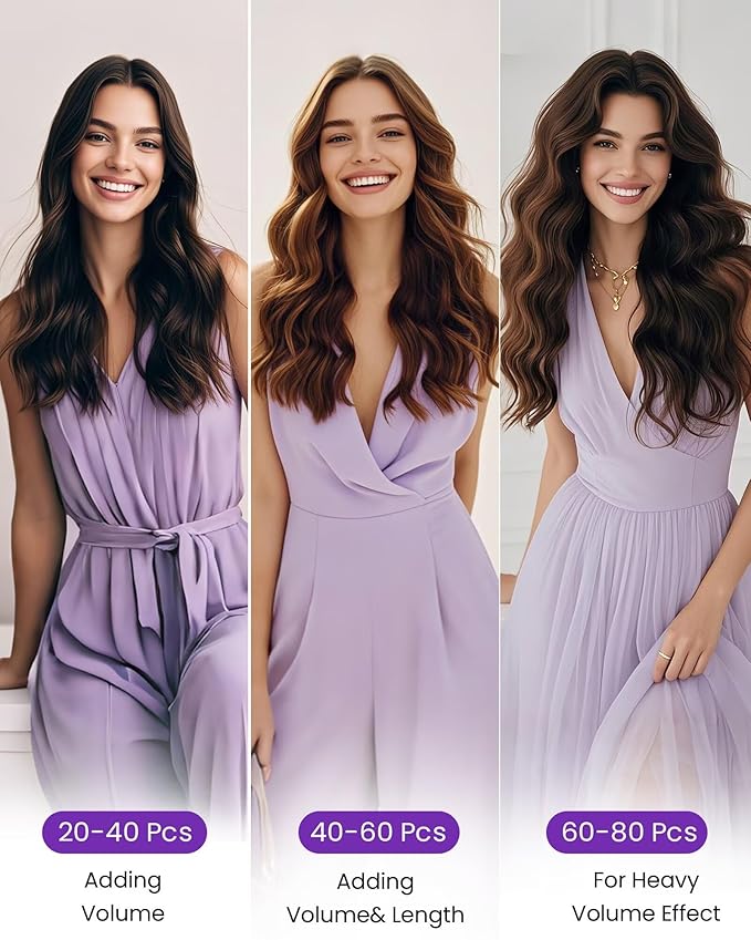 LaaVoo Hair Extensions Tape in Real Human Hair Tape in Extensions Ombre Balayage Natural Black to Silver Grey Seamless 20 Inch 20pcs/50g