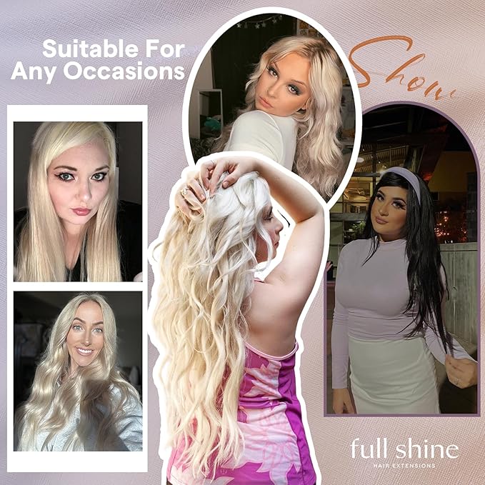 Full Shine Tape in Hair Extensions Human Hair Color 2 Dark Brown Wide Double Sided Tape Long Weft Remy Human Hair Tape in Extensions Genius Weft Hair Extensions 22Inch 50G One Piece for Thinning Hair