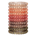 JessLab Spiral Hair Ties for Women, 10-Pack Traceless No-Damage Ponytail Holders, Coils Hair Bands for Girls, Assorted Colors
