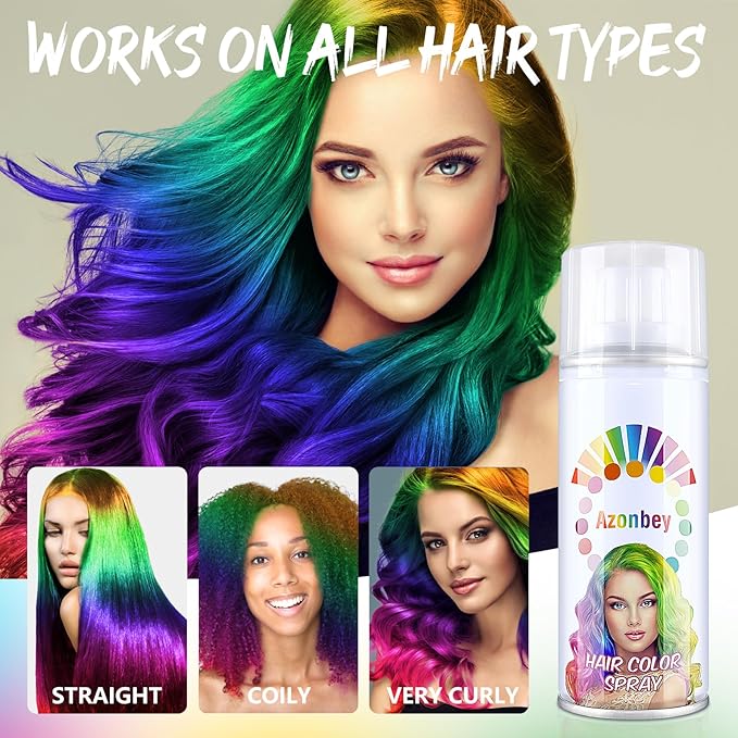 Halloween Hair Spray,Temporary Hair Color Spray for Women Kids Men,Washable Hairspray,Colored Hair Spray,Color Hairspray for Halloween,Party,Cosplay,Christmas Day (Gold)