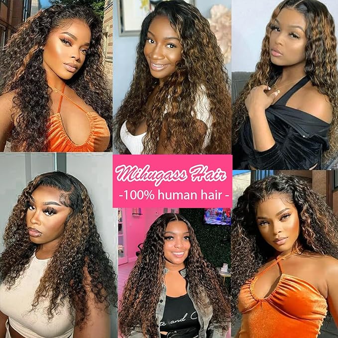 3c 4a Curly Clip in Hair Extensions T1BP1B/30 Omber Kinky Curly Clip ins For Women Brazilian Virgin Clip on Hair (26inch,T1BP1B/30)