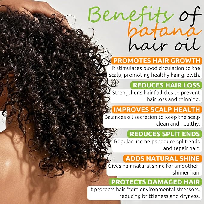 Hair Growth Oil with 100% Pure Batana, Castor, Rosemary & Pumpkin Seed Oils – Infused with Biotin, Keratin & Vitamin E – Strengthening & Thickening Treatment for Healthy Hair – 4 FL OZ