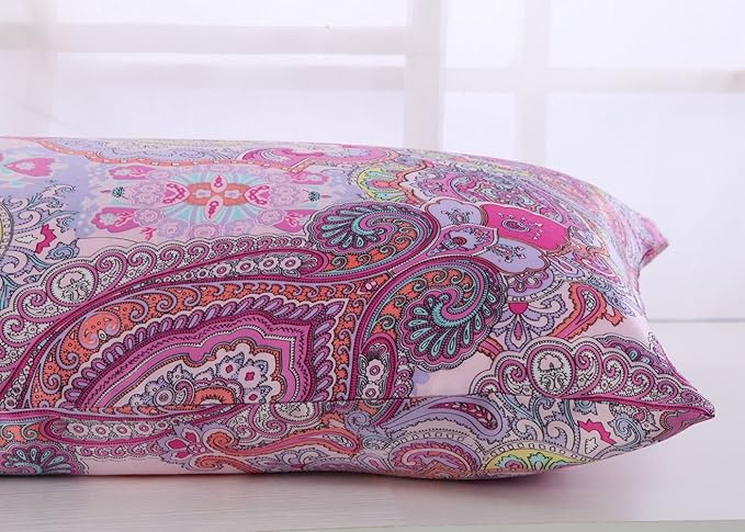 SLPBABY Silk Pillowcase for Hair and Skin with Hidden Zipper Print (King, Pattern8)