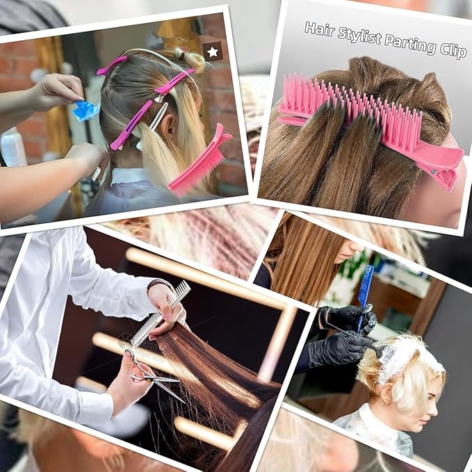 8 pcs Grip Clips for Hair Sectioning Styling, Haircuts Coloring cosmetology supplies hair cutting clips