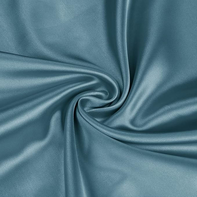 BEDELITE Satin Body Pillow Cover, Super Soft and Cooling Body Pillow Pillowcase for Hair and Skin, Breathable Silky Full Long Pillowcase Cover(20"x54", Bluesteel)