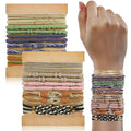 20PCS Boho Hair Ties Bracelet for Women and Girls, Elastic No-Damage Cute Bands for Thick or Thin Hair and Ponytails, All-Day Hold Hair Accessories (Set 7)