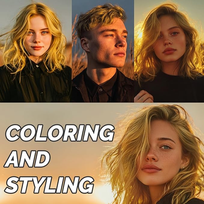 SOVONCARE Gold Temporary Hair Color Wax Washable Hair Dye for Men & Women, All-Day Hold Disposable Hair Styling Clays for Party, Cosplay & Daily 4.23 oz
