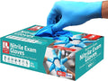 Sky Blue 5 Mil Nitrile Exam Gloves Disposable Latex Free | Medical Rubber Gloves for Doctors, EMT, First Aid Kit, Food Service & Cleaning | Bulk Nitrile for Mechanics (100 CT) - X-Large