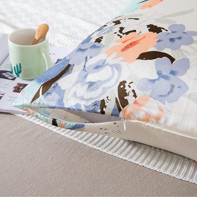 SLPBABY Silk Pillowcase for Hair and Skin with Hidden Zipper Print (Queen, Pattern11)