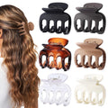 6 Pcs Hair Clips Small Claw Clips for Thin Hair Medium Matte Non-slip Hair Accessories for Women and Girls (Transparent)