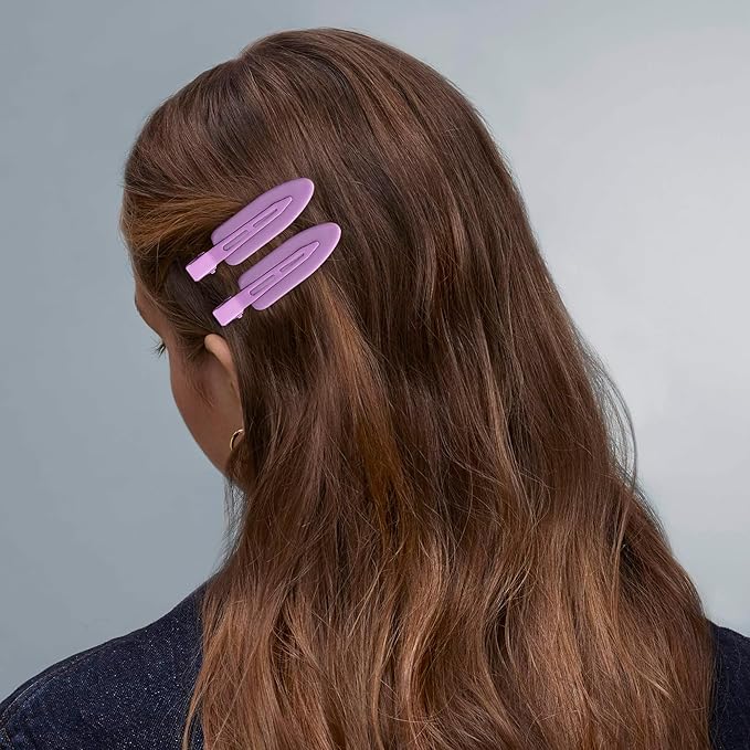 10 Pcs Creaseless No Crease No Bend Flat Hair Clips For Styling Non Slip Makeup Clips For Women Salon Hairstyle,Yellow Purple Beige Blue Green