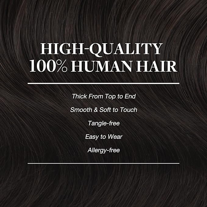 GOO GOO Clip in Hair Extensions Real Human Hair, Remy Human Hair Extensions Clip ins for Women, Natural Human Hair, 20inch 120g 7Pcs, 2 Dark Brown