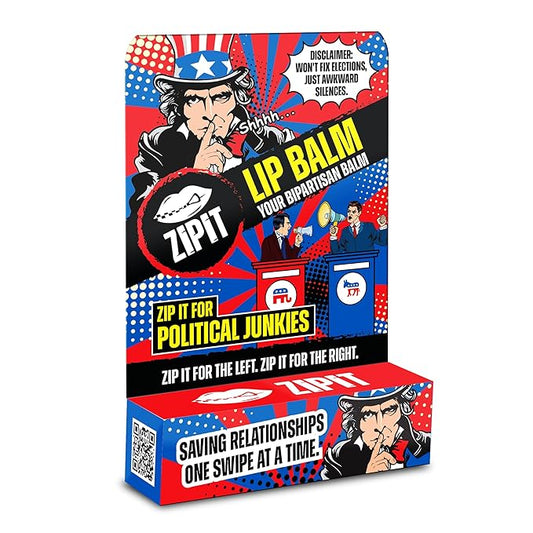 Zip It For Political Junkies Lip Balm - Saving Relationships One Swipe At A Time