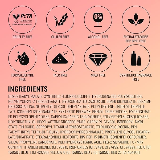 Oulac Pumpkin Color Lipstick with Metallic 3D Shine Hydrating Formula, High Impact Lip Color, Vegan Beauty, Full Coverage Lip Makeup, Christmas Gifts for Women, Persimmons(19)