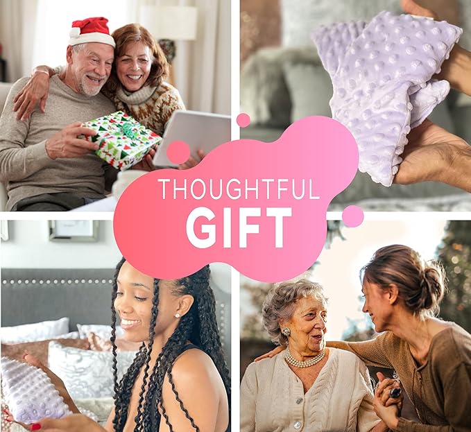 Lavender Eye Pillow Gifts for Women- Heated Eye Mask for Dry Eyes- Hot Eye Compress- Weighted Eye Mask for Sleeping, Yoga, Relaxation - Birthday Gifts for Mom