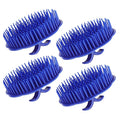 Segbeauty Palm Brush Hair, 4Pcs Scalp Massage Shampoo Brushes, Hair Brushes Men Beard Comb, Shampoo Deep Cleaning Scalp Scrubber for Washing Hair Pet Shower Grooming Travel Salon Barber Stylist Blue