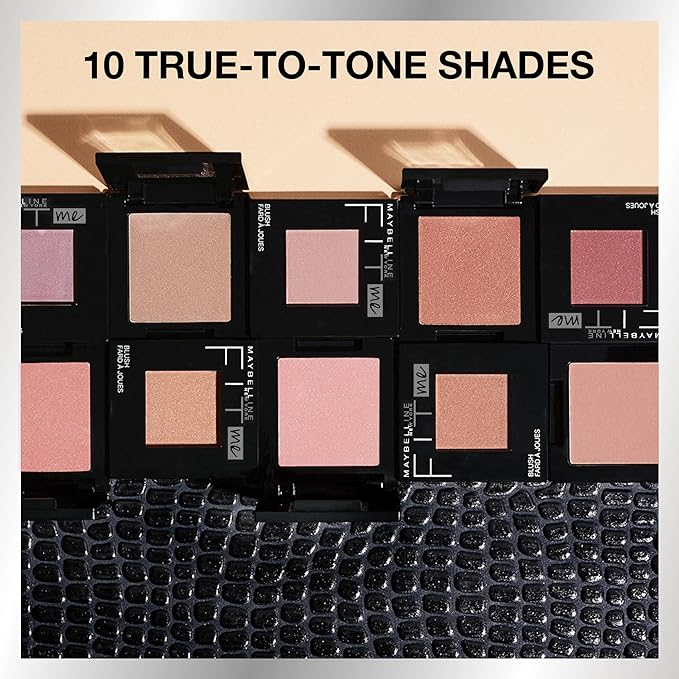 Maybelline Fit Me Blush, Lightweight, Smooth, Blendable, Long-lasting All-Day Face Enhancing Makeup Color, Peach, 1 Count