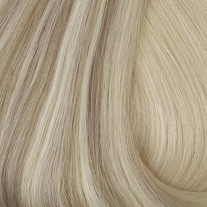 Full Shine Blonde Clip in Hair Extensions Balayage Blonde Ash Blonde Mix Platinum Blonde Human Hair Clip in Extensions 18 Inch White Clip ins Hair Extensions Ease for Use 8 Pcs 120 Grams