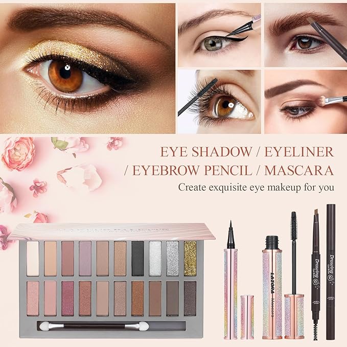 All in One Makeup Kit Makeup Kit for Women Full Kit Makeup Set Multipurpose Bundle Holiday Gift Box Essential Starter Bundle Include Full Makeup Kit for Women (Box2)