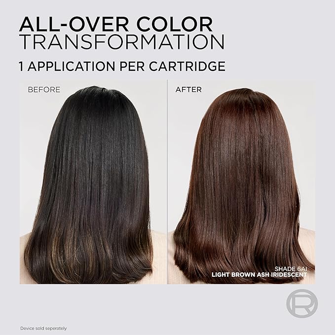 L'Oreal Paris Colorsonic Permanent Hair Dye Cartridge, Hair Color for Root Touch Up, Gray Coverage or All Over Color in just 5 Minutes, 6AI Light Iridescent Ash Brown (Coloring Device Sold Separately)