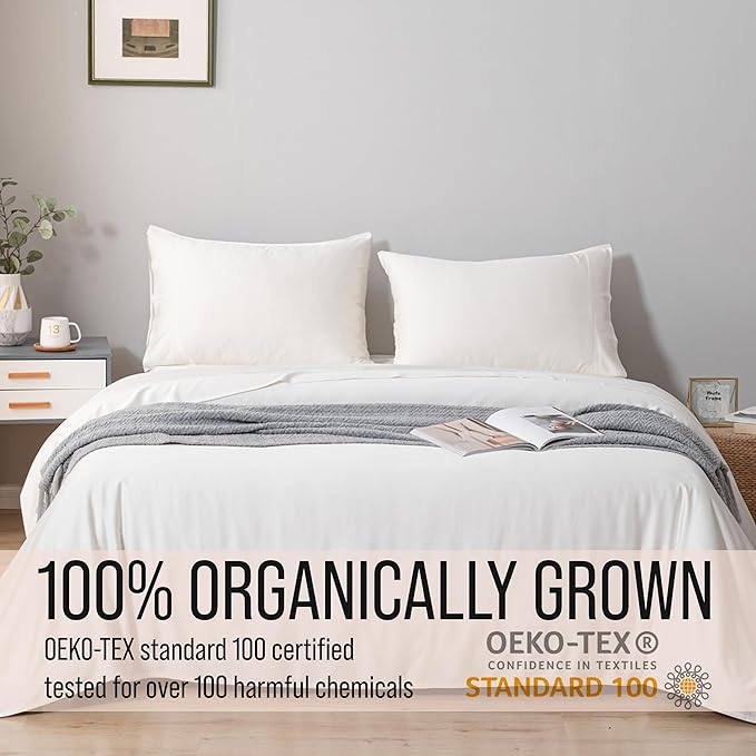 Bella Coterie | Luxury Bamboo Viscose King Size Pillowcase Set | 100% Organically Grown | Ultra Soft | Cooling | 2 Pcs [Ivory]