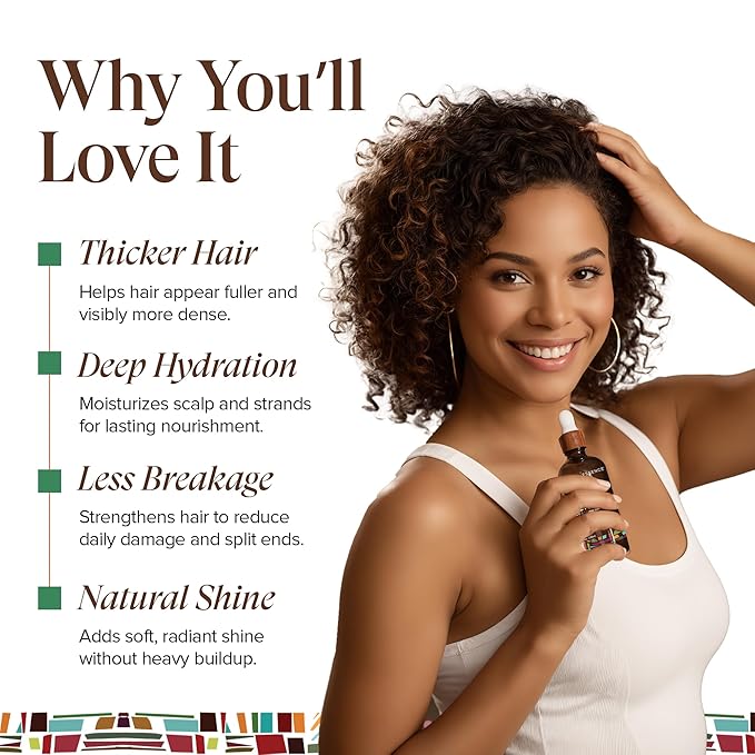 Kreyol Essence - Haitian Black Castor Oil for Skin and Hair, Glass Bottle - Cold Pressed Castor Oil, Fuller-Looking Hair, Hexane Free, Natural Humectant | 2 fl oz | Rosemary Peppermint