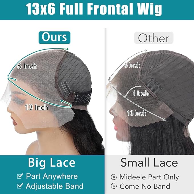 SOSATISFY 13x6 Deep Wave Lace Front Wigs Human Hair 200% Density Deep Wave Frontal Wigs HD Lace Curly Wigs for Black Women Pre Plucked with Baby Hair Curly Lace Front Wig Human Hair 20 Inch