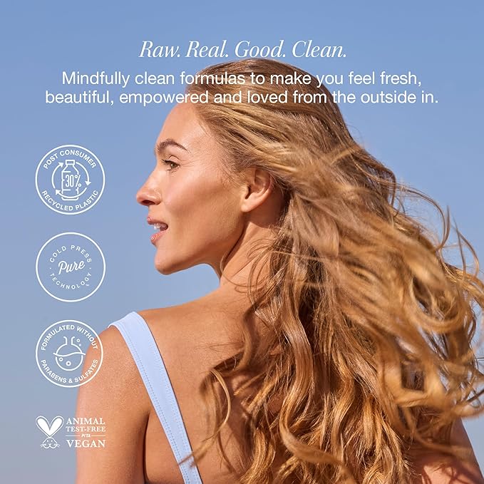 Raw Sugar Shampoo and Conditioner Set, The Wave Maker Hair Care Duo, 18 Fl Oz Each, Enhances Texture, Volume & Shine for Soft, Natural Wavy Curls, No Sulfates & Parabens, Color Safe, Vegan