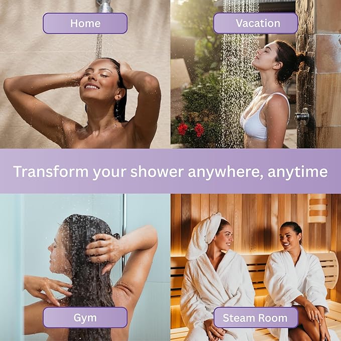 Shower Steamers 6 Pack - Aromatherapy Shower Bombs for Stress Relief - Spa Self Care Gift Set, Holiday Stocking Stuffers for Women & Men - Lavender