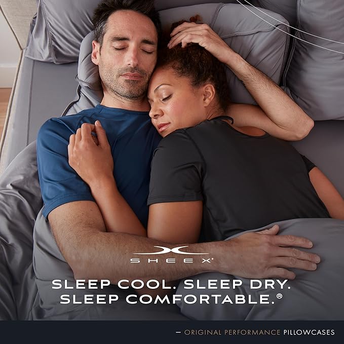 SHEEX Original Performance Cooling Pillowcases, Ultra-Soft Pillowcase Set, 2 Cooling Pillow Covers, Standard, Graphite